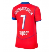 Paris Saint-Germain Khvicha Kvaratskhelia #7 Derde tenue Dames 2025-26 Korte Mouwen