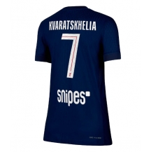 Paris Saint-Germain Khvicha Kvaratskhelia #7 Thuis tenue Dames 2025-26 Korte Mouwen