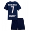 Paris Saint-Germain Khvicha Kvaratskhelia #7 Thuis tenue Kids 2025-26 Korte Mouwen (+ broek)