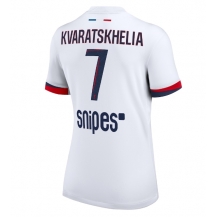 Paris Saint-Germain Khvicha Kvaratskhelia #7 Uit tenue Dames 2025-26 Korte Mouwen