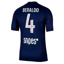 Paris Saint-Germain Lucas Beraldo #4 Thuis tenue 2025-26 Korte Mouwen