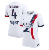 Paris Saint-Germain Lucas Beraldo #4 Uit tenue Dames 2025-26 Korte Mouwen