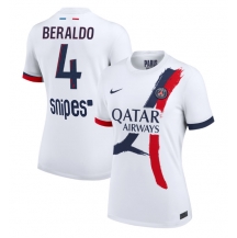 Paris Saint-Germain Lucas Beraldo #4 Uit tenue Dames 2025-26 Korte Mouwen