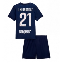 Paris Saint-Germain Lucas Hernandez #21 Thuis tenue Kids 2025-26 Korte Mouwen (+ broek)