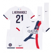 Paris Saint-Germain Lucas Hernandez #21 Uit tenue Kids 2025-26 Korte Mouwen (+ broek)