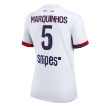 Paris Saint-Germain Marquinhos #5 Uit tenue Dames 2025-26 Korte Mouwen