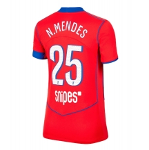 Paris Saint-Germain Nuno Mendes #25 Derde tenue Dames 2025-26 Korte Mouwen