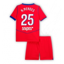 Paris Saint-Germain Nuno Mendes #25 Derde tenue Kids 2025-26 Korte Mouwen (+ broek)