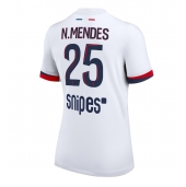 Paris Saint-Germain Nuno Mendes #25 Uit tenue Dames 2025-26 Korte Mouwen