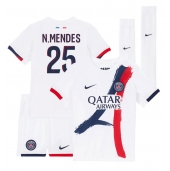 Paris Saint-Germain Nuno Mendes #25 Uit tenue Kids 2025-26 Korte Mouwen (+ broek)