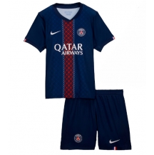 Paris Saint-Germain Thuis tenue Kids 2025-26 Korte Mouwen (+ broek)