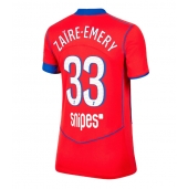 Paris Saint-Germain Warren Zaire-Emery #33 Derde tenue Dames 2025-26 Korte Mouwen