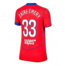 Paris Saint-Germain Warren Zaire-Emery #33 Derde tenue Dames 2025-26 Korte Mouwen