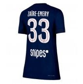 Paris Saint-Germain Warren Zaire-Emery #33 Thuis tenue Dames 2025-26 Korte Mouwen