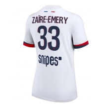Paris Saint-Germain Warren Zaire-Emery #33 Uit tenue Dames 2025-26 Korte Mouwen