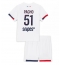 Paris Saint-Germain Willian Pacho #51 Uit tenue Kids 2025-26 Korte Mouwen (+ broek)
