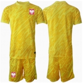 Polen Keeper Thuis tenue Kids EK 2024 Korte Mouwen (+ broek)