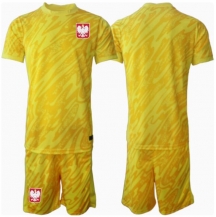 Polen Keeper Thuis tenue Kids EK 2024 Korte Mouwen (+ broek)