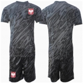 Polen Keeper Uit tenue Kids EK 2024 Korte Mouwen (+ broek)