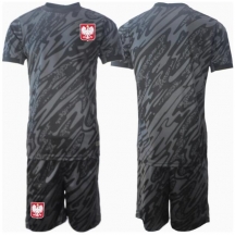 Polen Keeper Uit tenue Kids EK 2024 Korte Mouwen (+ broek)