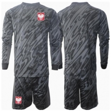 Polen Keeper Uit tenue Kids EK 2024 Lange Mouwen (+ broek)
