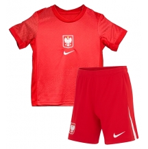 Polen Uit tenue Kids EK 2024 Korte Mouwen (+ broek)