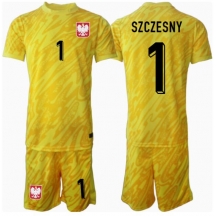 Polen Wojciech Szczesny #1 Keeper Thuis tenue Kids EK 2024 Korte Mouwen (+ broek)