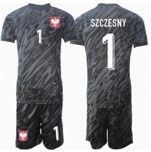 Polen Wojciech Szczesny #1 Keeper Uit tenue Kids EK 2024 Korte Mouwen (+ broek)