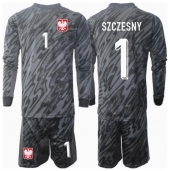 Polen Wojciech Szczesny #1 Keeper Uit tenue Kids EK 2024 Lange Mouwen (+ broek)