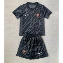 Portugal Keeper Uit tenue Kids EK 2024 Korte Mouwen (+ broek)