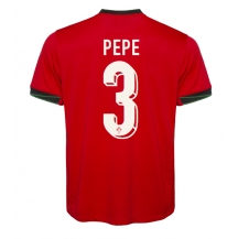 Portugal Pepe #3 Thuis tenue EK 2024 Korte Mouwen