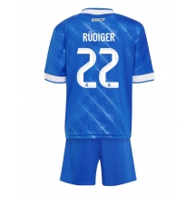 Real Madrid Antonio Rudiger #22 Derde tenue Kids 2025-26 Korte Mouwen (+ broek)