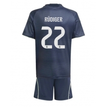 Real Madrid Antonio Rudiger #22 Uit tenue Kids 2025-26 Korte Mouwen (+ broek)