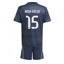 Real Madrid Arda Guler #15 Uit tenue Kids 2025-26 Korte Mouwen (+ broek)