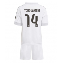 Real Madrid Aurelien Tchouameni #14 Thuis tenue Kids 2025-26 Korte Mouwen (+ broek)