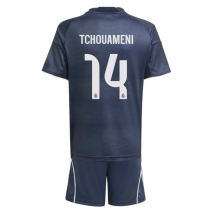 Real Madrid Aurelien Tchouameni #14 Uit tenue Kids 2025-26 Korte Mouwen (+ broek)