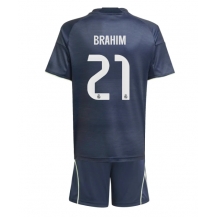 Real Madrid Brahim Diaz #21 Uit tenue Kids 2025-26 Korte Mouwen (+ broek)