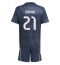 Real Madrid Brahim Diaz #21 Uit tenue Kids 2025-26 Korte Mouwen (+ broek)