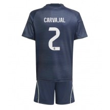 Real Madrid Daniel Carvajal #2 Uit tenue Kids 2025-26 Korte Mouwen (+ broek)