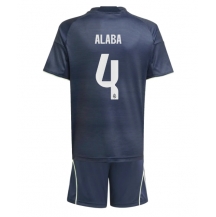 Real Madrid David Alaba #4 Uit tenue Kids 2025-26 Korte Mouwen (+ broek)