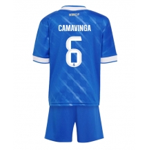 Real Madrid Eduardo Camavinga #6 Derde tenue Kids 2025-26 Korte Mouwen (+ broek)