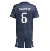 Real Madrid Eduardo Camavinga #6 Uit tenue Kids 2025-26 Korte Mouwen (+ broek)