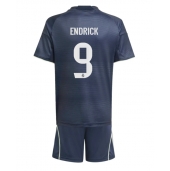 Real Madrid Endrick #9 Uit tenue Kids 2025-26 Korte Mouwen (+ broek)