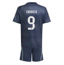Real Madrid Endrick #9 Uit tenue Kids 2025-26 Korte Mouwen (+ broek)