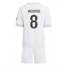 Real Madrid Federico Valverde #8 Thuis tenue Kids 2025-26 Korte Mouwen (+ broek)