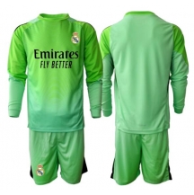 Real Madrid Keeper Uit tenue Kids 2025-26 Lange Mouwen (+ broek)