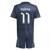 Real Madrid Rodrygo Goes #11 Uit tenue Kids 2025-26 Korte Mouwen (+ broek)