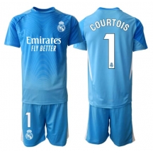 Real Madrid Thibaut Courtois #1 Keeper Thuis tenue Kids 2025-26 Korte Mouwen (+ broek)