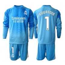 Real Madrid Thibaut Courtois #1 Keeper Thuis tenue Kids 2025-26 Lange Mouwen (+ broek)