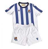 Real Sociedad Thuis tenue Kids 2025-26 Korte Mouwen (+ broek)